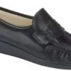 Classic Black Leather Slip-On Loafer
