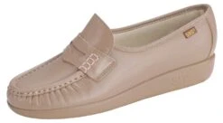 Classic Mocha Leather Slip-On Loafer -Remonte Shop sasclassic07c