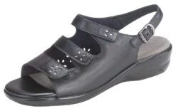 Quatro Black Leather Slingback Sandal -Remonte Shop sasquatro01c