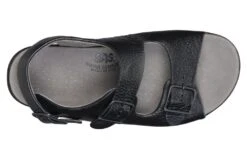 Relaxed Black Leather Heel Strap Sandal -Remonte Shop sasrelax01b