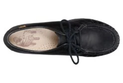Siesta Black Leather Lace-Up Loafer -Remonte Shop sassiesta01b