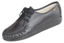 Siesta Black Leather Lace-Up Loafer -Remonte Shop sassiesta01c