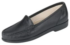 Simplify Black Leather Slip On Loafer -Remonte Shop sassimplify01c