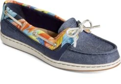 Sperry Starfish Coral Floral Navy Multicolour Boat Shoe