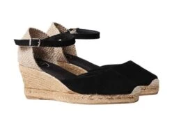 Toni Pons Lloret Black Suede Espadrille Wedge Sandal -Remonte Shop tonlloret21b